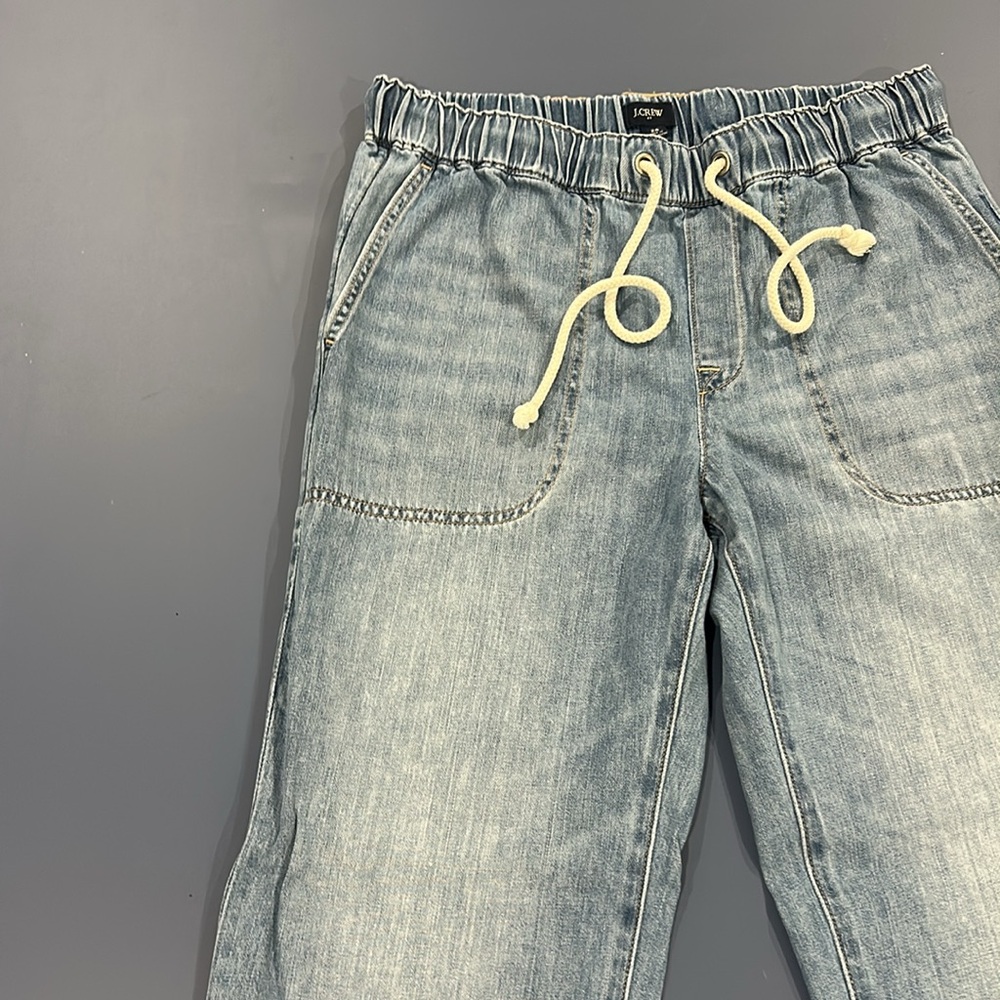 Soft Cozy JCrew Vintage Denim Joggers Drawstring Jeans - Size 28 - Picture 5 of 5